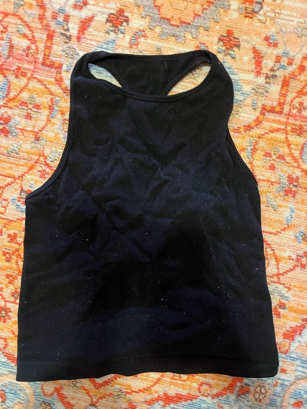 Free People Black Racerback Crop Tank